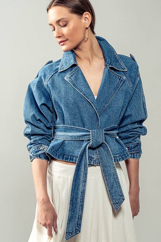 The Denim Trailblazer Trench Coat