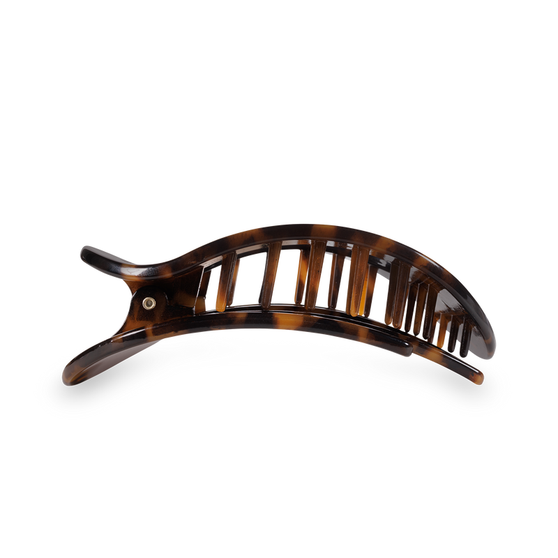 Round Flat Hair Clip: Med, Tortoise