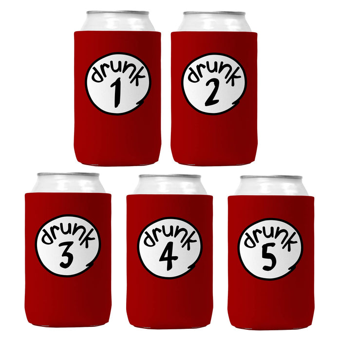 Drunk 1-5 Coozie Set