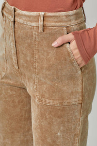 Washed Corduroy Trousers in Sand