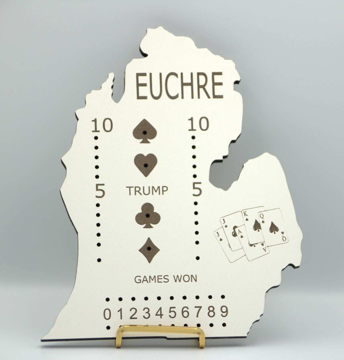 Michigan Shaped Euchre Game Board