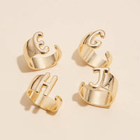 Bubble Initial Gold Plated Ring