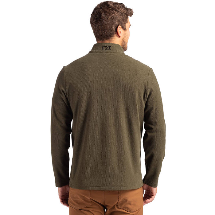 Hunts Point Eco Mens Snap Pullover in Poplar