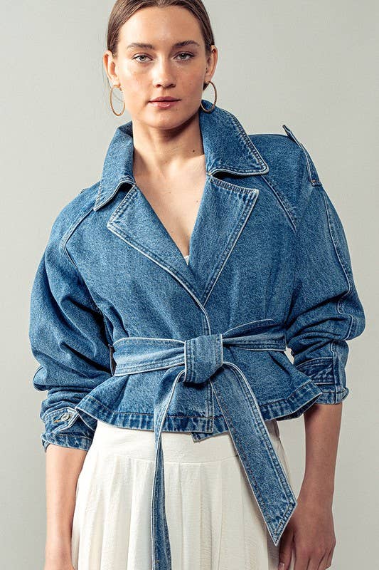 The Denim Trailblazer Trench Coat