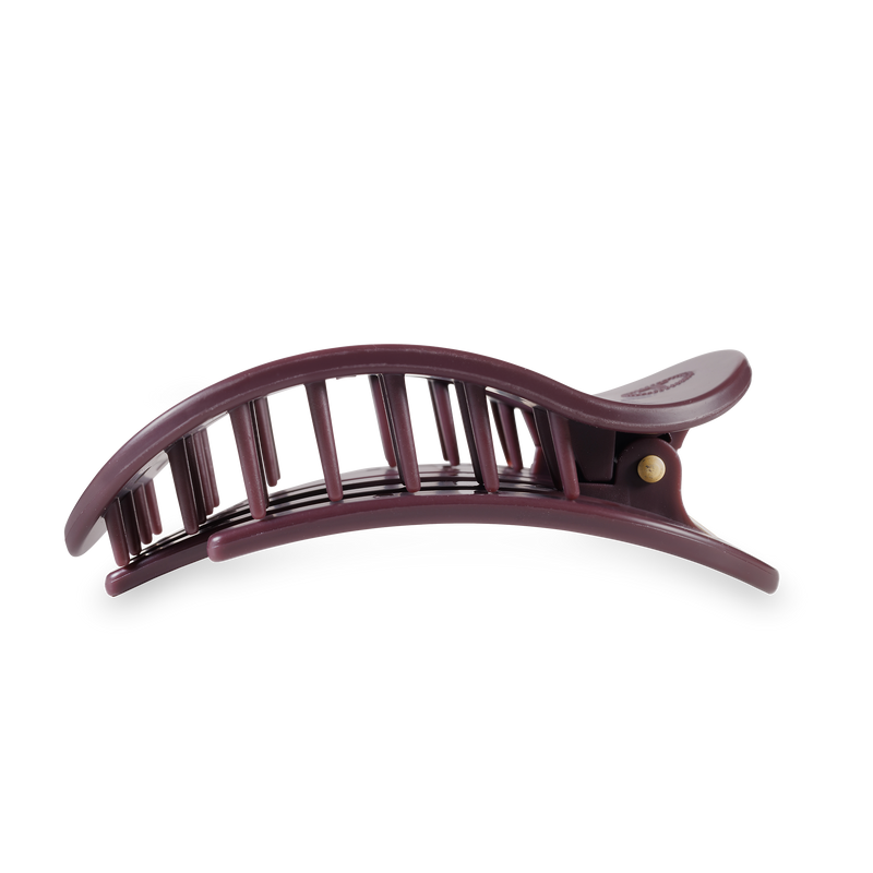 Round Flat Hair Clip: Large, Burgundy Bliss