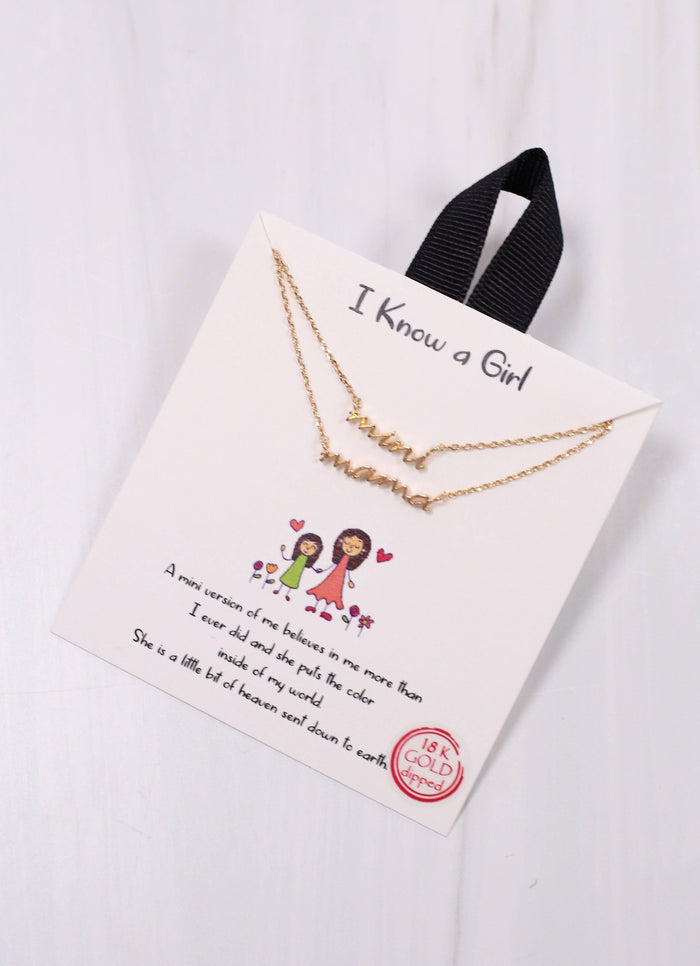 Mama & Mini Gold Necklace Set