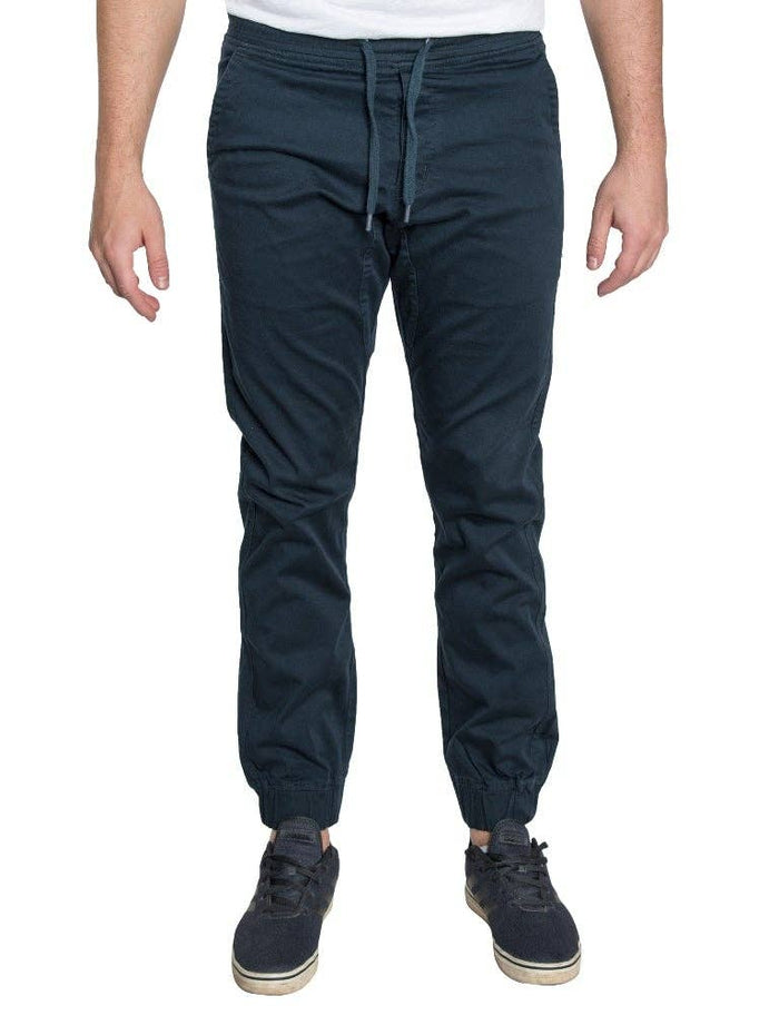 Navy Blue Jogger Twill Pants