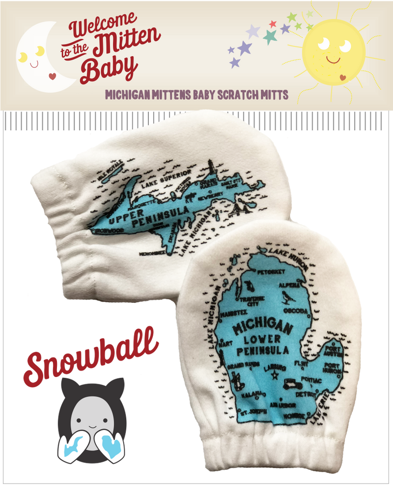 Michigan Mittens Baby Scratch Mitts Snowball