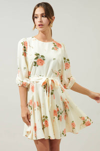 Morning Blush Floral Mini Dress