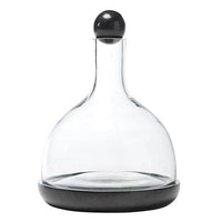 Black Marble and Glass Wine Carafe