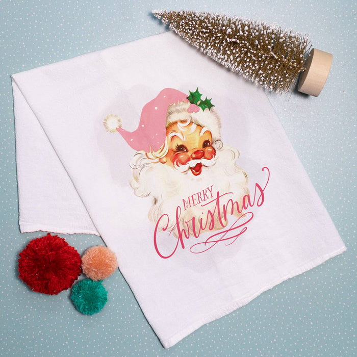 Holly Jolly Santa Tea Towel